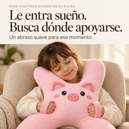 Cojín abrazable para dormir en el coche