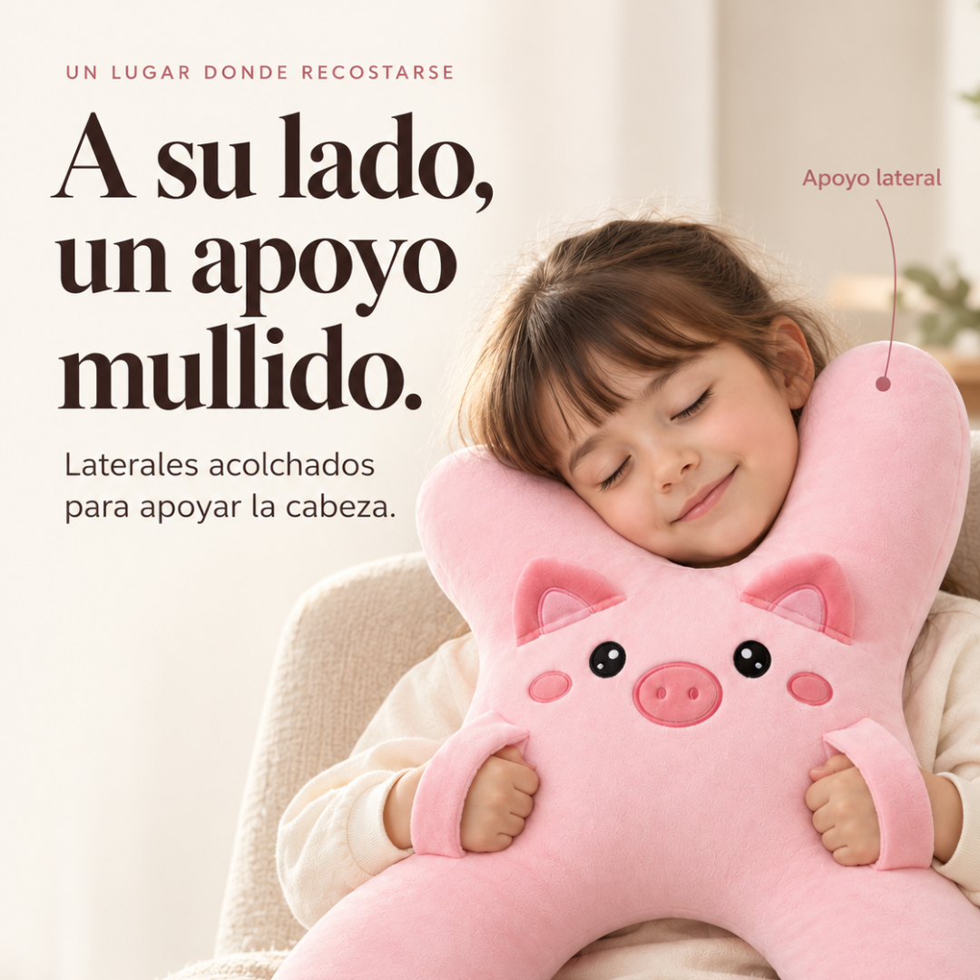 Cojín abrazable para dormir en el coche