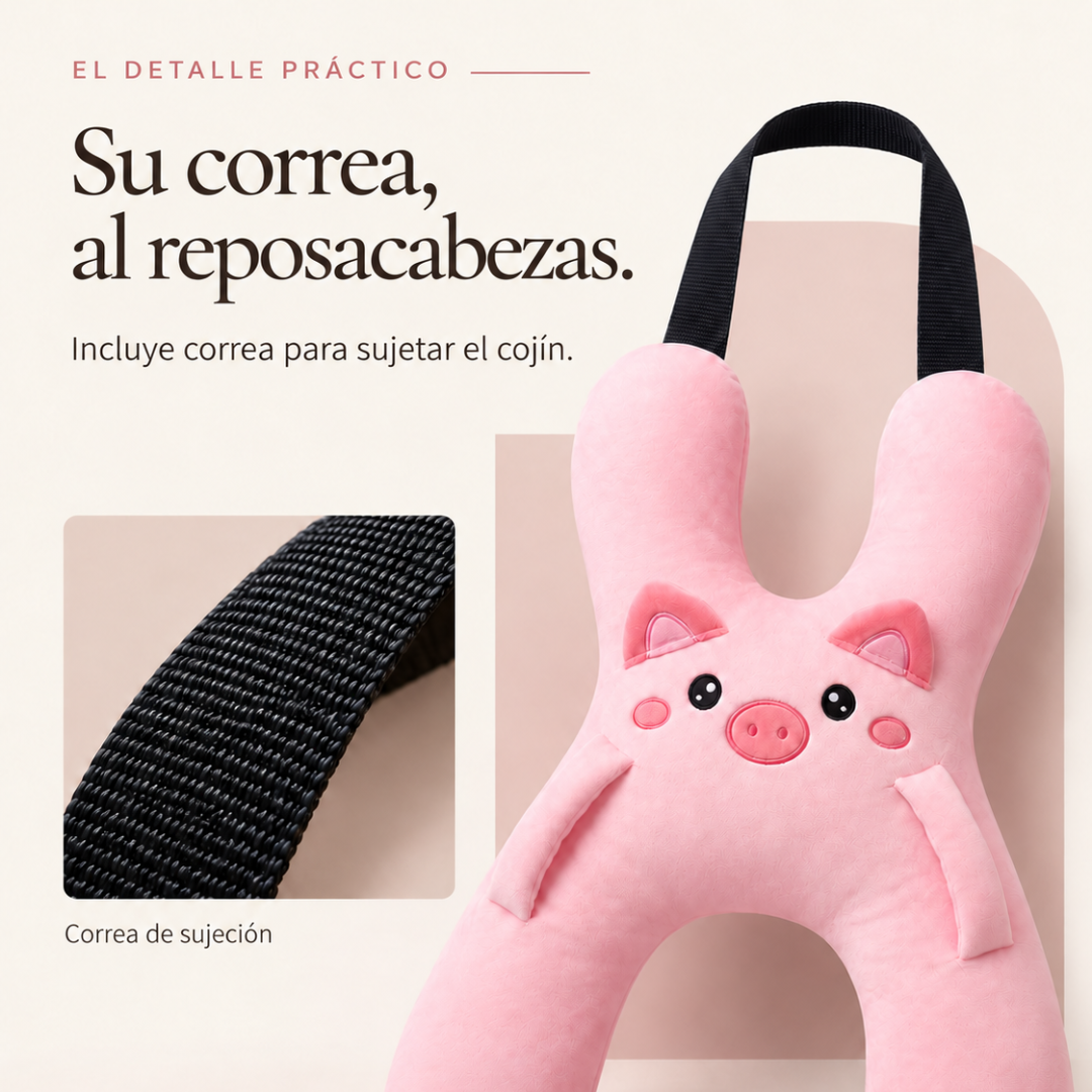 Cojín abrazable para dormir en el coche