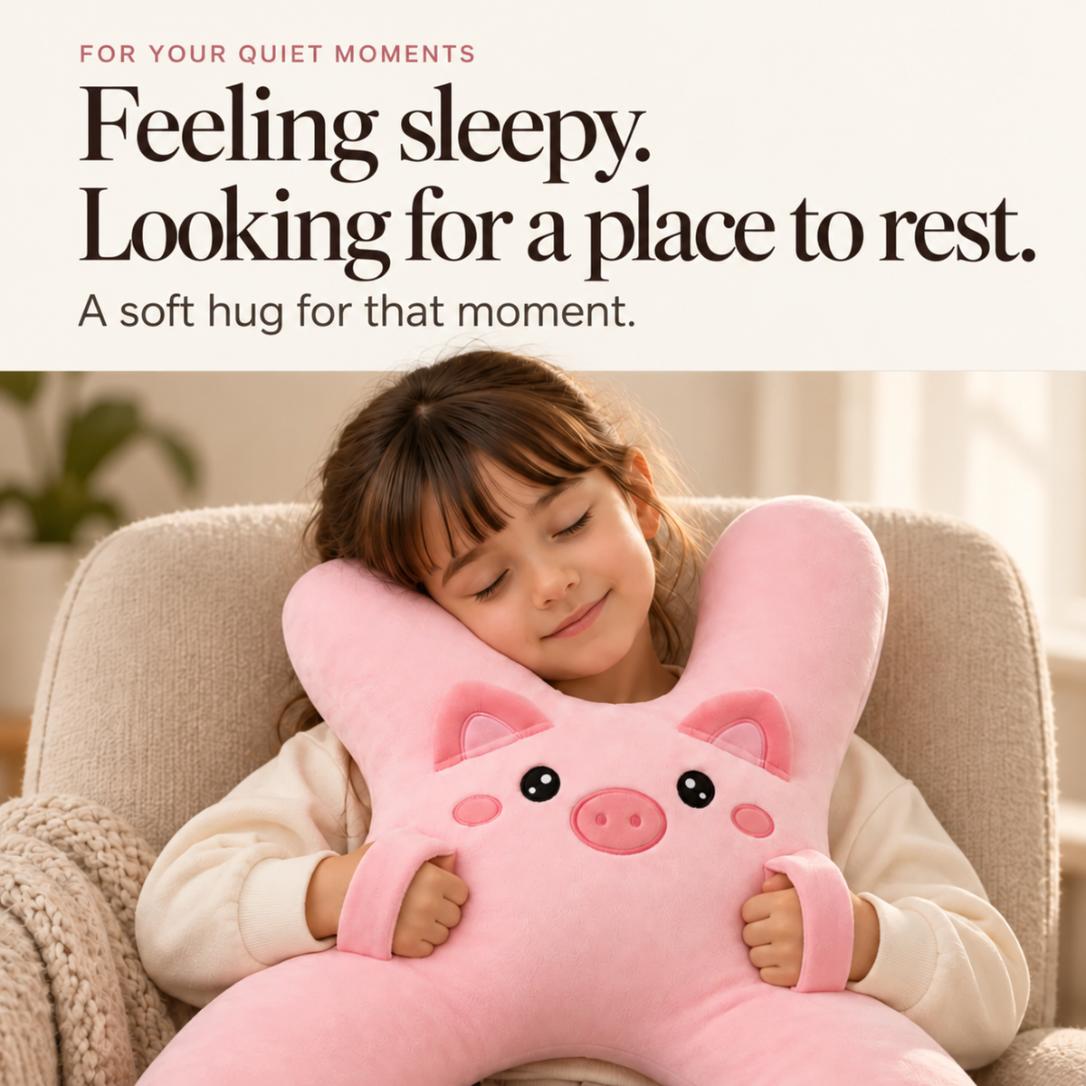 Hugger pillow for sleeping in the car